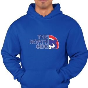 Unisex Gildan Chicago Cubs North Side Blue Sweatshirt Hoodie Size XL